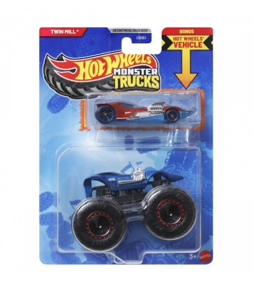 Монстр-трак и металлическая машинка Twin Mill Hot Wheels, MTGRH81_JCG34