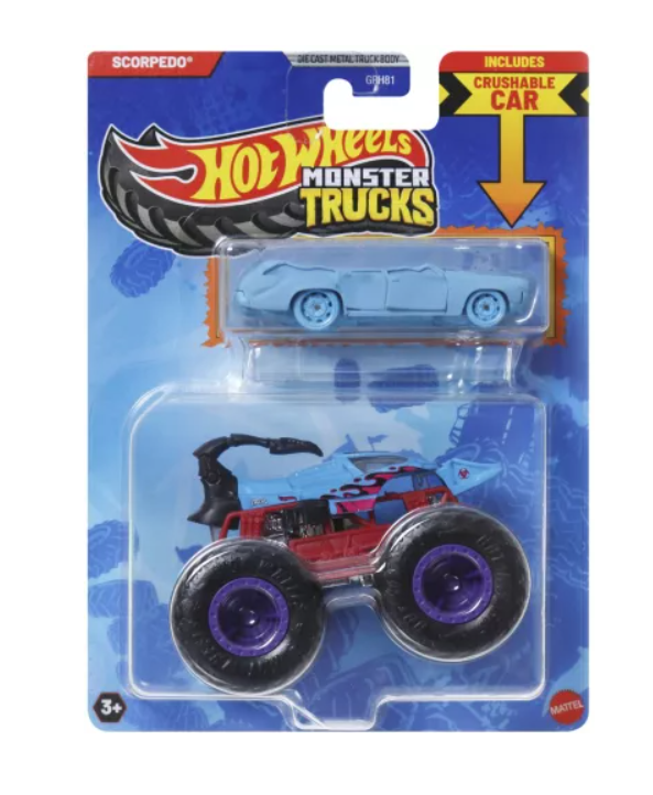 Монстр-трак и металлическая машинка Scorpedo Hot Wheels, MTGRH81_JCG39
