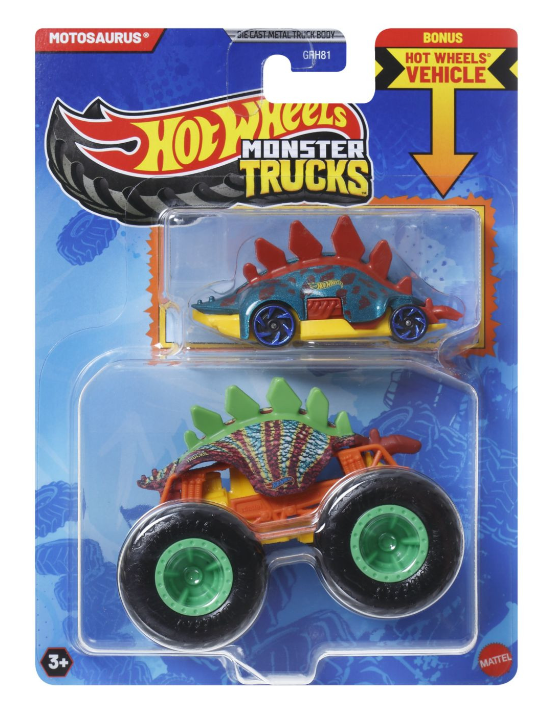 HOT WHEELS MONSTER TRUCK SI MASINUTA METALICA MOTOSAURUS, MTGRH81_JCG40