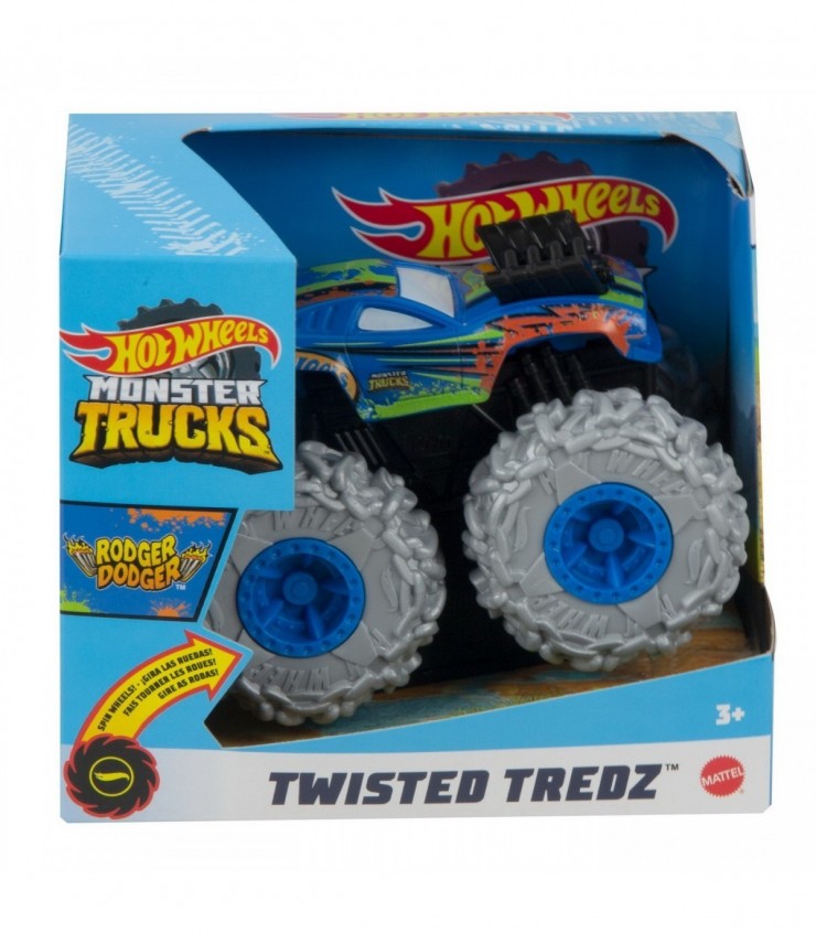 HOT WHEELS MONSTER TRUCK MASINUTA TWISTER TREDZ ROGER DODGER SCARA 1:43, MTGVK37_GVK40