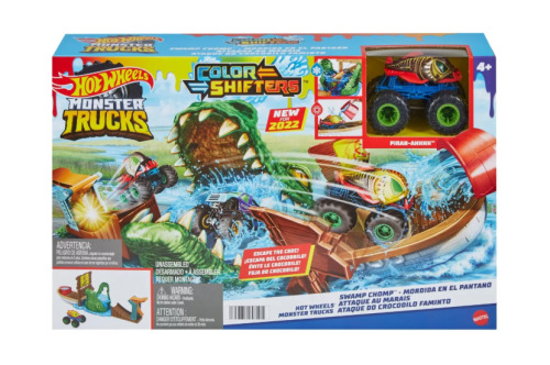 Монстр-трак Hot Wheels С изменяющимся цветом Атака крокодила, MTHGV14