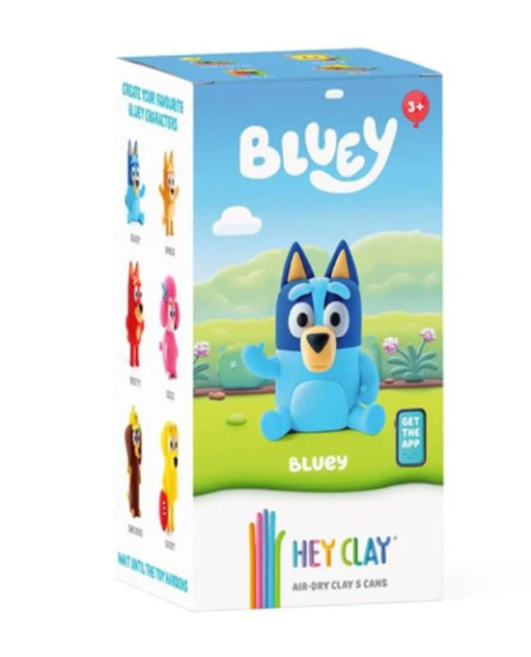 Набор для лепки воздушный пластилин, "Bluey" 5 баночек, HC-50202