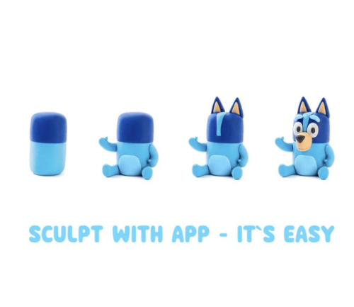 Набор для лепки воздушный пластилин, "Bluey" 5 баночек, HC-50202