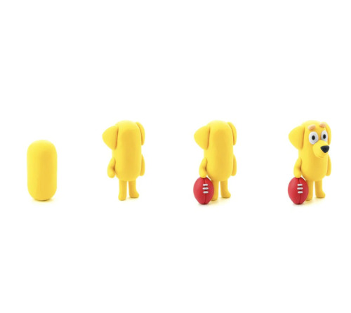 Набор для лепки воздушный пластилин, "Lucky" 5 баночек, HC-50204