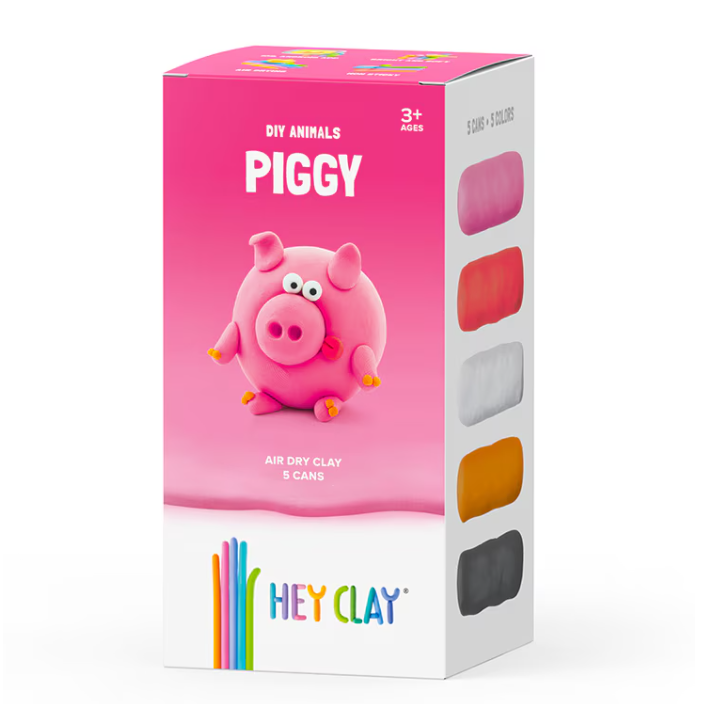 Набор для лепки воздушный пластилин, "Piggy" 3 баночки, HC-30045