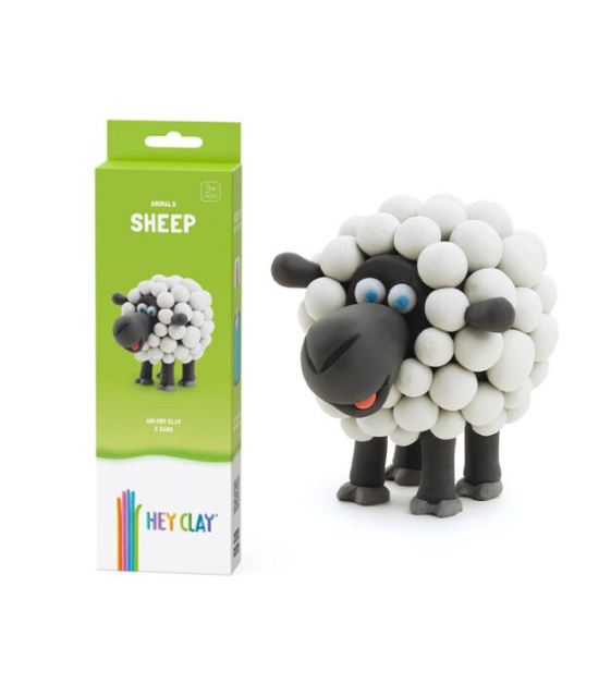 Набор для лепки воздушный пластилин, "Sheep" 3 баночки, HC-30049
