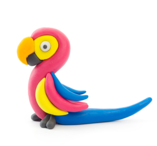 Набор для лепки воздушный пластилин, "Ara Parrot" 3 баночки, HC-30054