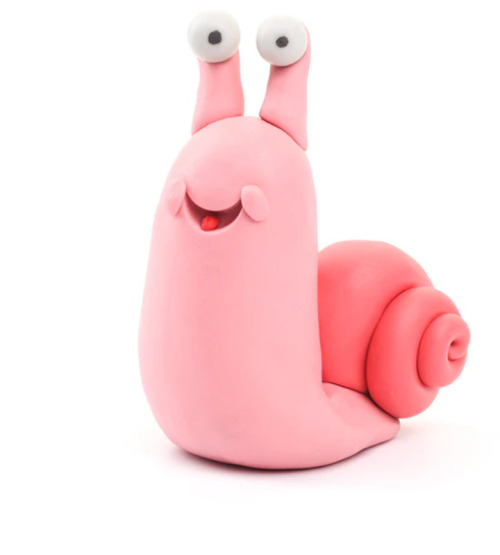 Набор для лепки воздушный пластилин, "Snail" 3 баночки, HC-30063