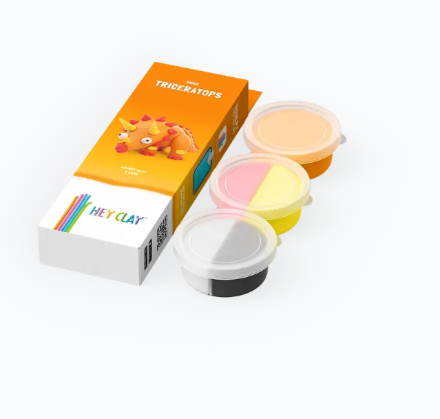 Set pasta de modelat, "Triceratops" 3 recipiente, HC-30071