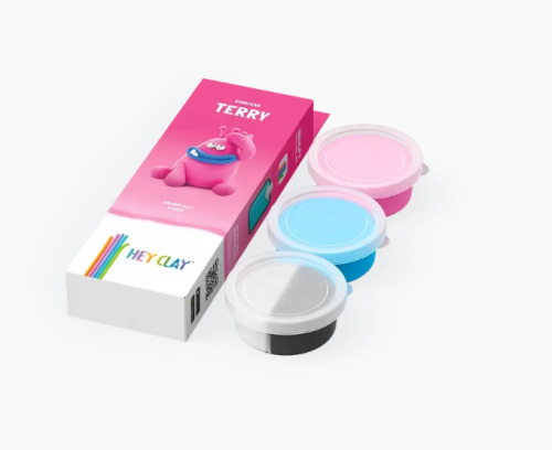 Набор для лепки воздушный пластилин, "Terry" 3 баночки, HC-30081