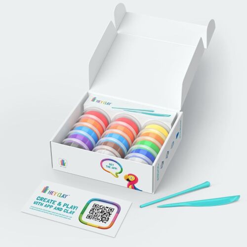 Набор для лепки воздушный пластилин, "Birds" 15 баночек, HC-15013