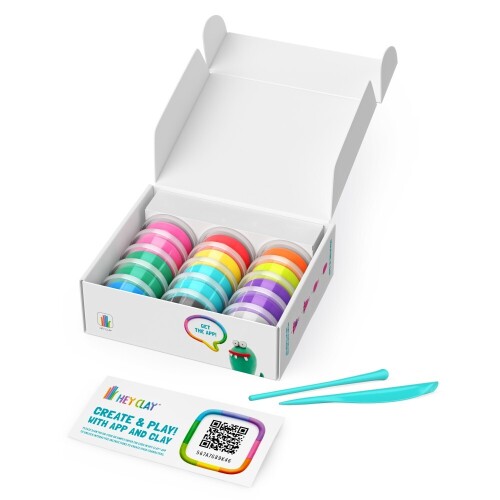 Набор для лепки воздушный пластилин, "Monsters" 15 баночек, HC-15018