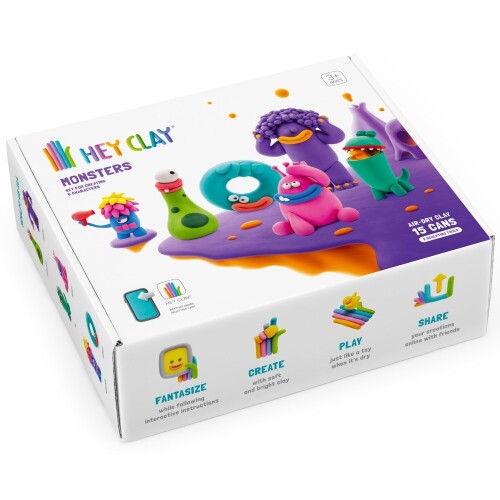 Set pasta de modelat, "Monsters" 15 recipiente, HC-15018