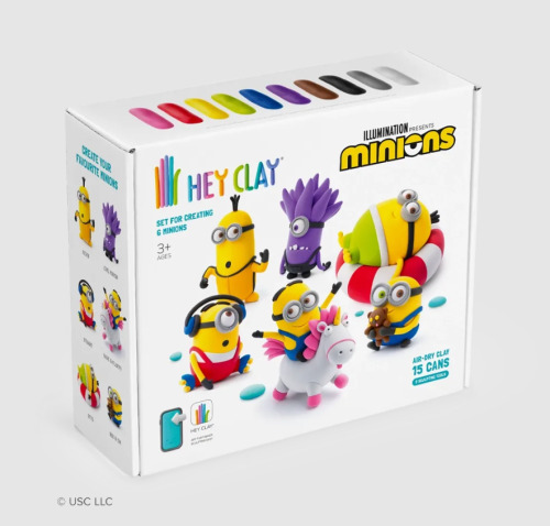 HC-15026 Набор для лепки воздушный пластилин, "Minions" 15 баночек