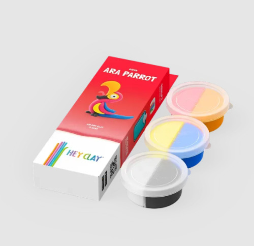 Set pasta de modelat, "Ara Parrot" 3 recipiente, HC-30054