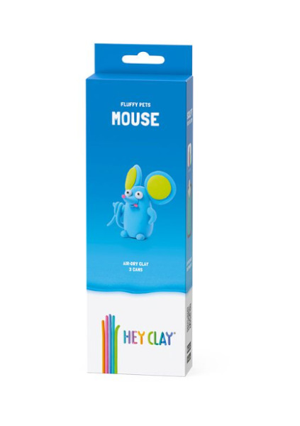 Набор для лепки воздушный пластилин, "Mouse" 3 баночки, HC-30116