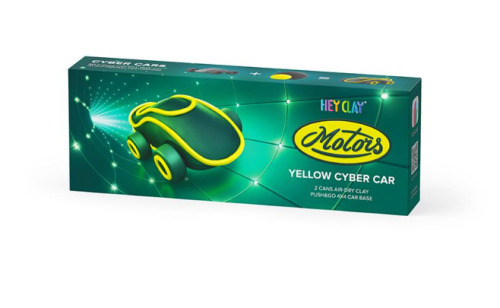 Набор для лепки воздушный пластилин, "Yellow Cyber Car" 3 баночки, 717412