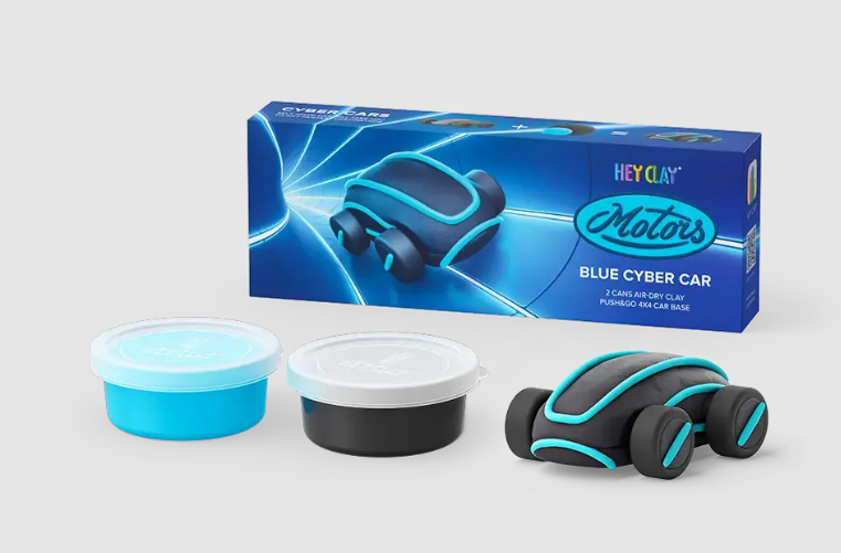 Set pasta de modelat, "Blue Cyber Car" 3 recipiente, HC-20903
