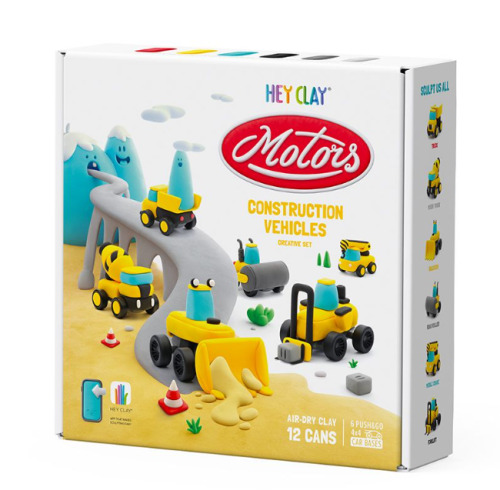 Set pasta de modelat, "Construction Vehicles" 3 recipiente, HC-12901