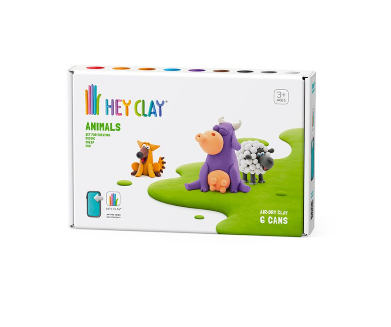 Set pasta de modelat, "Animals" 6 recipiente, HC-60024