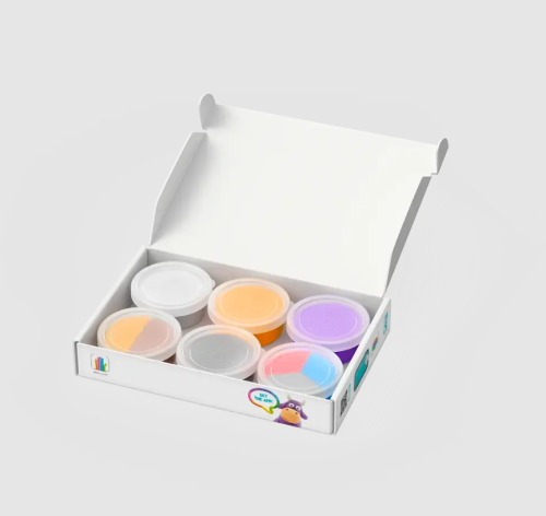 Набор для лепки воздушный пластилин, "Animals" 6 баночек, HC-60024