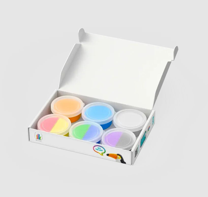 Набор для лепки воздушный пластилин, "Birds" 6 баночек, HC-60026