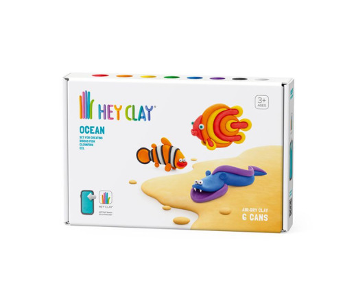 Набор для лепки воздушный пластилин, "Ocean" 6 баночек, HC-60028