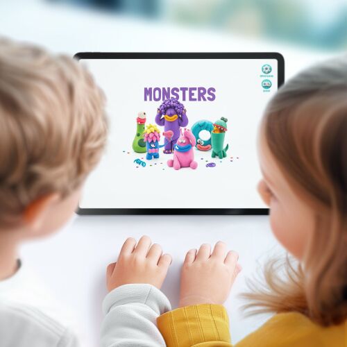 Set pasta de modelat, "Monsters" 6 recipiente, HC-60035