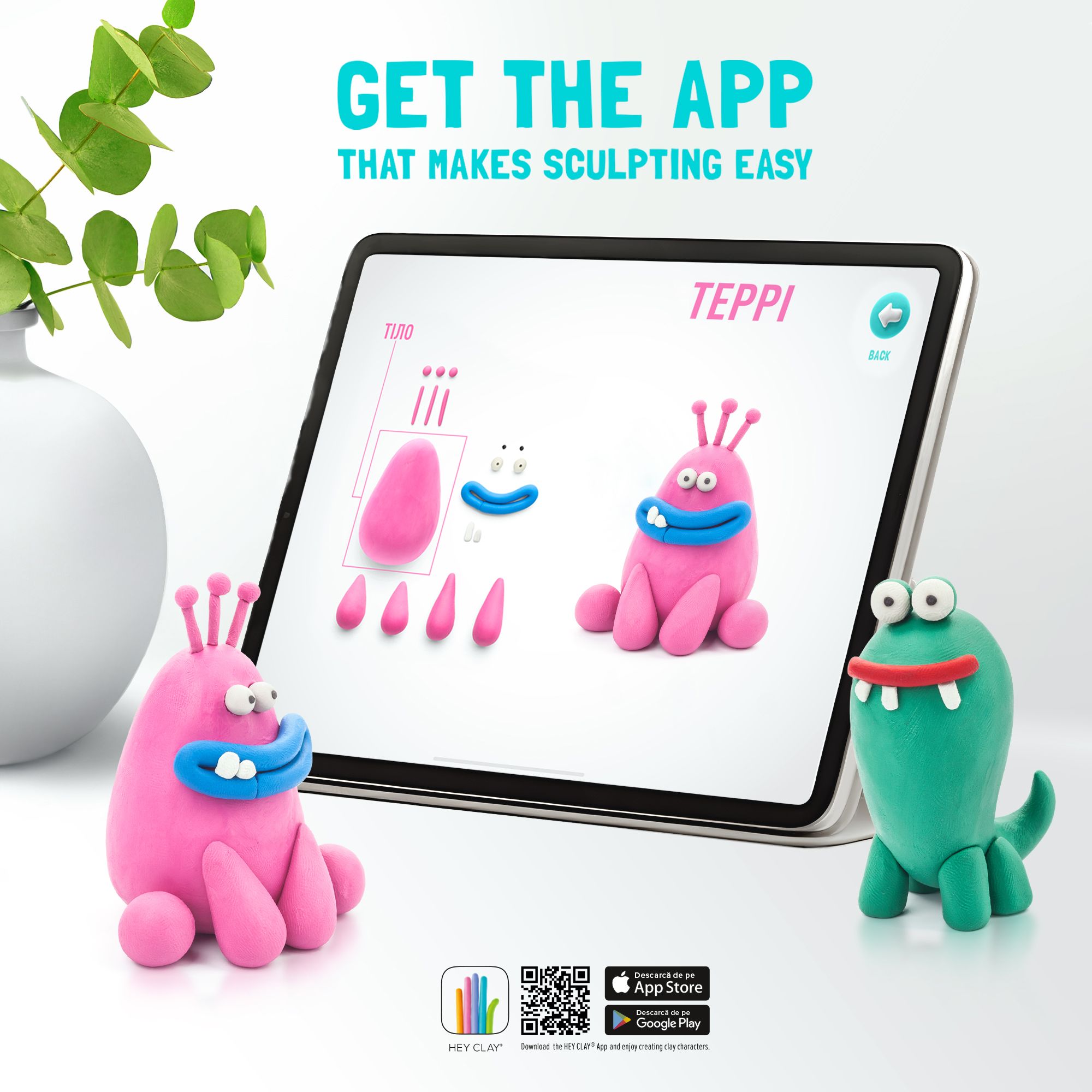 Set pasta de modelat, "Monsters" 6 recipiente, HC-60035