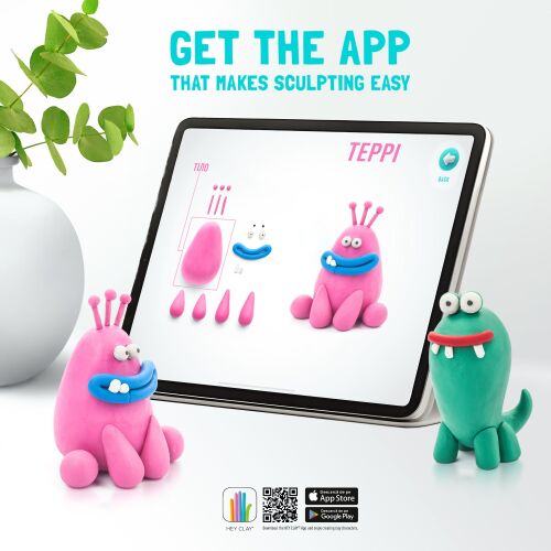 Набор для лепки воздушный пластилин, "Monsters" 6 баночек, HC-60036