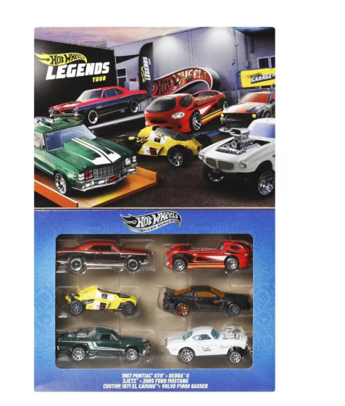 Hot Wheels Legends Silver Series набор 6 металлических машинок, MTJBY78