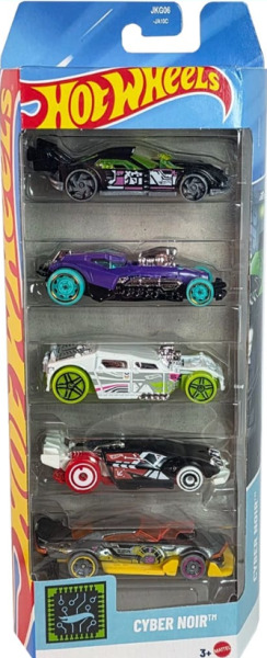 Набор из 5 машинок Hot Wheels Кибер-нуар, MT1806_JKG06