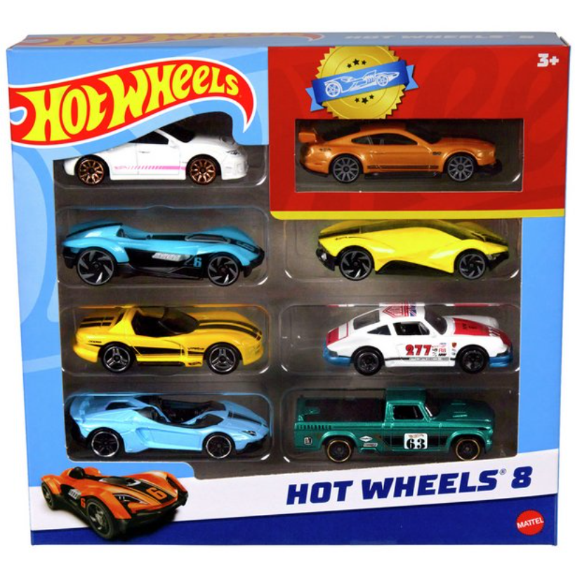HOT WHEELS SET 8 MASINUTE METALICE SCARA 1:64, MTHPV78