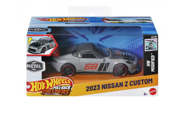 HOT WHEELS MASINUTA METALICA CU SISTEM PULL BACK 2023 NISSAN Z CUSTOM HW MODIFIED SCARA 1:43, MTHPR70_JCM08
