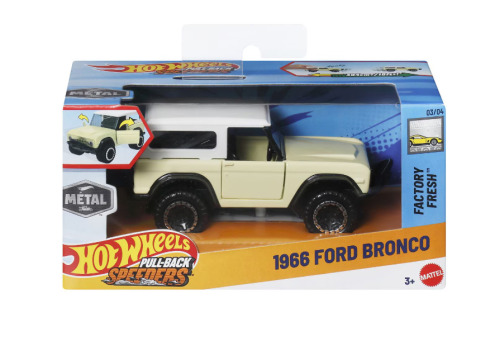 HOT WHEELS MASINUTA METALICA CU SISTEM PULL BACK FORD BRONCO 1966 FACTORY FRESH SCARA 1 LA 43, MTHPR70_JCL99