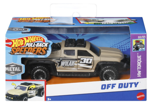 HOT WHEELS MASINUTA METALICA CU SISTEM PULL BACK OFF DUTY SCARA 1:43, MTHPR70_HWH41