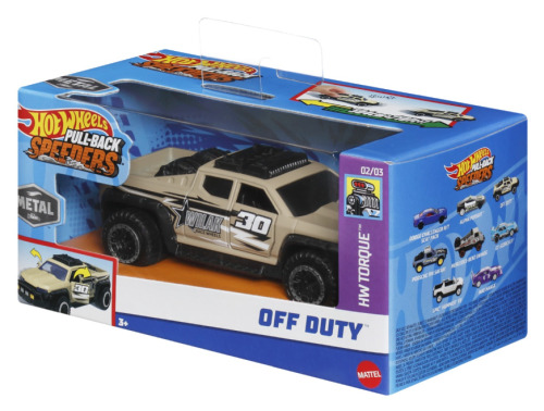 HOT WHEELS MASINUTA METALICA CU SISTEM PULL BACK OFF DUTY SCARA 1:43, MTHPR70_HWH41