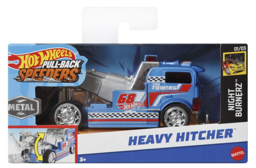HOT WHEELS MASINUTA METALICA CU SISTEM PULL BACK HEAVY HITCHER SCARA 1:43, MTHPR70_HPR80