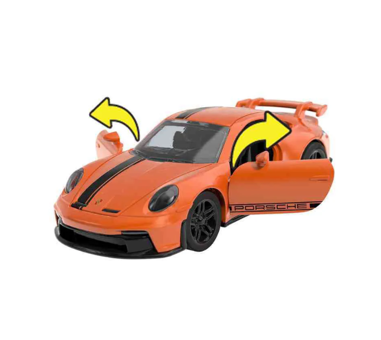 Hot Wheels металлическая машинка с инерционным механизмом Porsche 911 GT3 масштаб 1:43, MTHPR70_HPR79