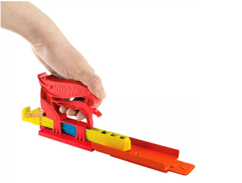 Hot Wheels набор портативный пускатель красный с машинкой, MTFTH84_FVM09