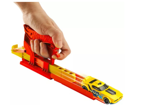 Hot Wheels набор портативный пускатель красный с машинкой, MTFTH84_FVM09