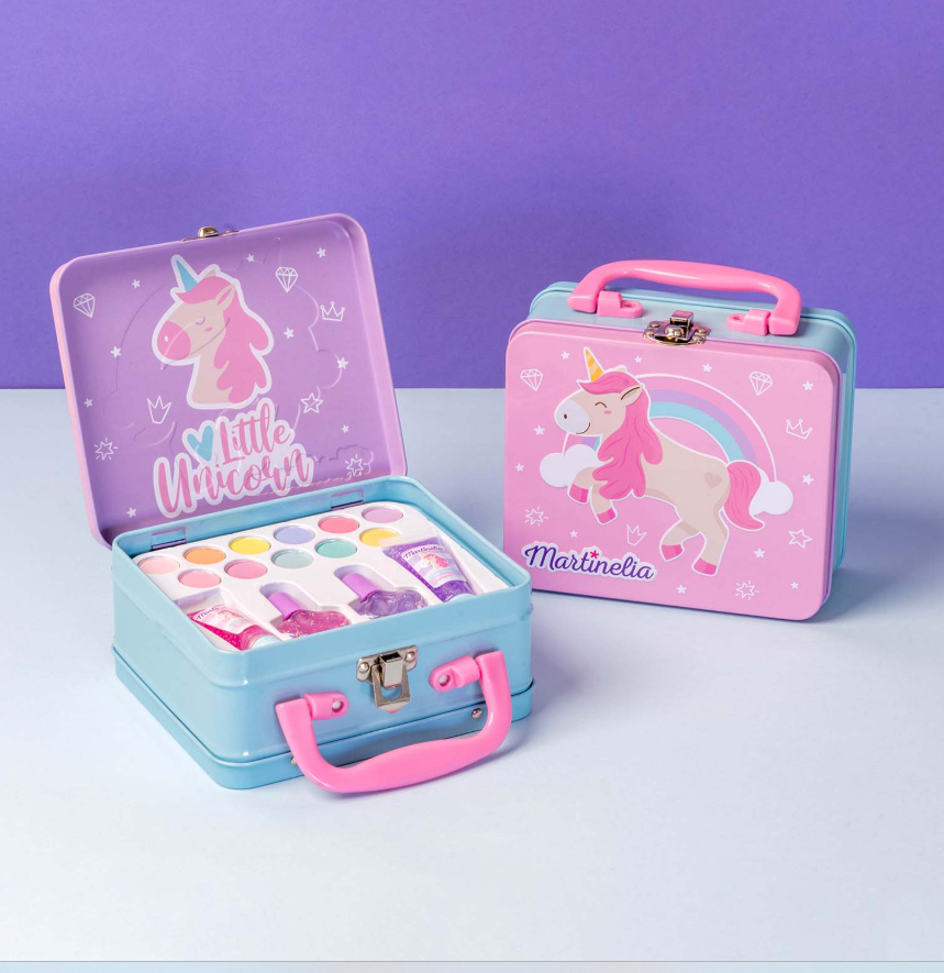 MARTINELIA LITTLE UNICORN Set de cosmetice în valiză metalică, 24150
