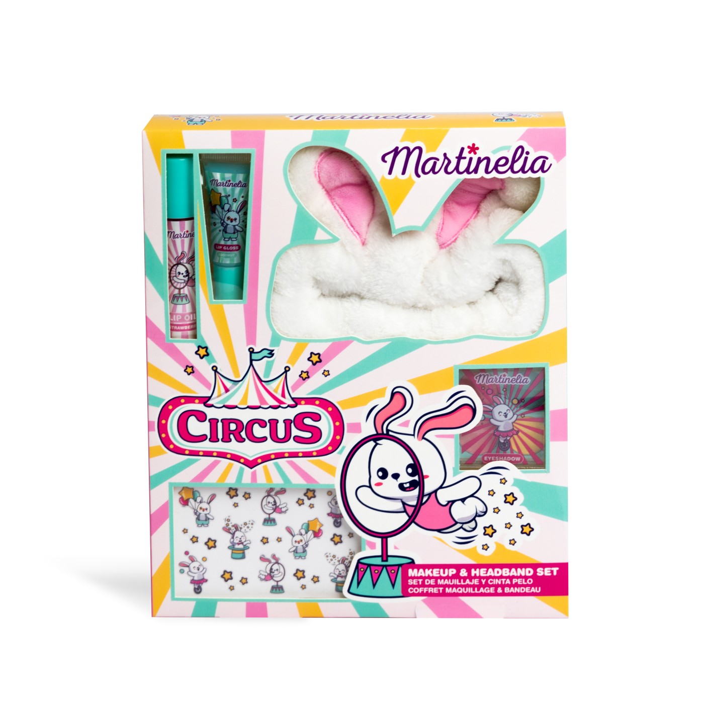 MARTINELIA CIRCUS Set de machiaj cu bandă pentru cap cu urechi, 12144
