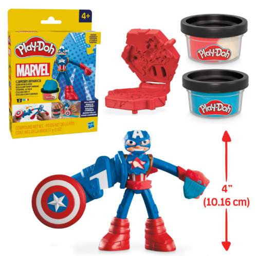 Набор Play-Doh Marvel - Капитан Америка, 10 см, F9829_G0056