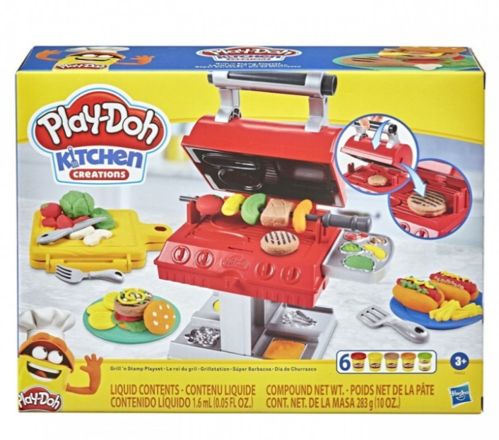 Набор для барбекю из пластилина Play-Doh с фигурками и штампами, F0652