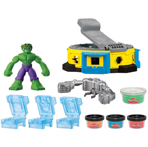 PLAY DOH MARVEL SET HULK LOVESTE SI ZDROBESTE, F9826