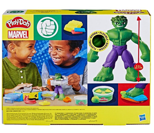 PLAY DOH MARVEL SET HULK LOVESTE SI ZDROBESTE, F9826