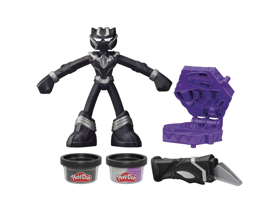 Figurină flexibilă Marvel Play-Doh cu accesorii – Pantera Neagră, 10 cm, F9829_G0055
