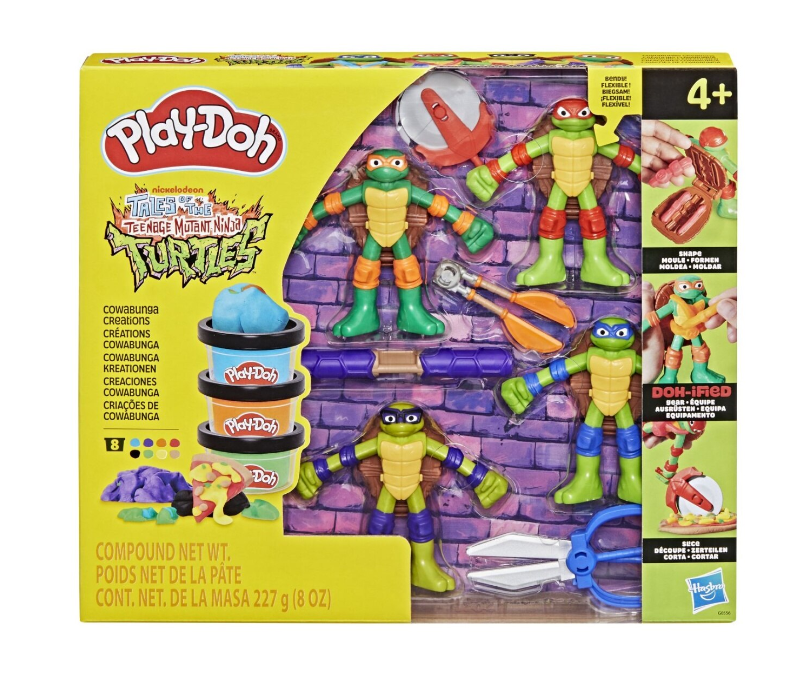 PLAY DOH POVESTIRI CU TESTOASE NINJA ADOLESCENTE MUTANTE SET PLASTELINA CREATII COWABUNGA, G0556