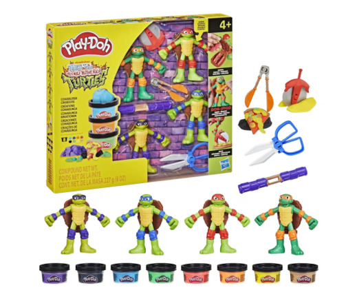 PLAY DOH POVESTIRI CU TESTOASE NINJA ADOLESCENTE MUTANTE SET PLASTELINA CREATII COWABUNGA, G0556